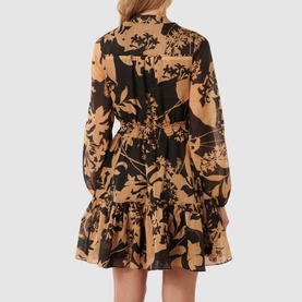 Aubrey Shirred Floral Mini Dress