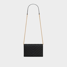 Cassandre Envelope Chain Lambskin Wallet Bag