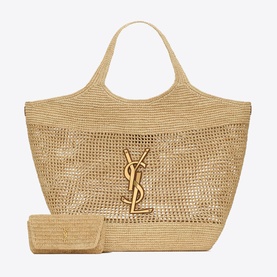 Icare Maxi Raffia Shopping Bag