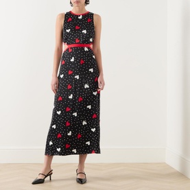 Annette Heart-Print Dress