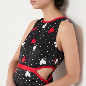 Annette Heart-Print Dress