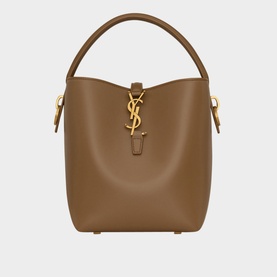 Le 37 Small Shiny Leather Bucket Bag