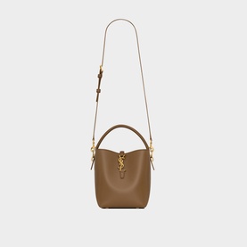 Le 37 Small Shiny Leather Bucket Bag