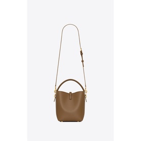 Le 37 Small Shiny Leather Bucket Bag