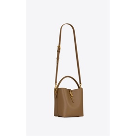 Le 37 Small Shiny Leather Bucket Bag