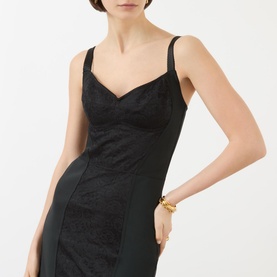 Lace Panel Corset Mini Dress