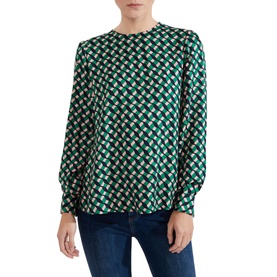 Melody Geometric-Print Blouse