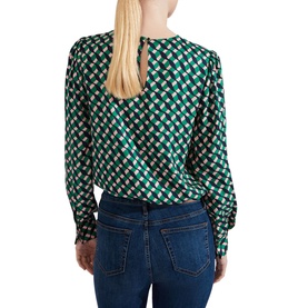 Melody Geometric-Print Blouse