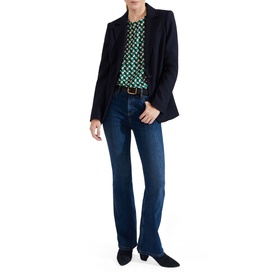 Melody Geometric-Print Blouse