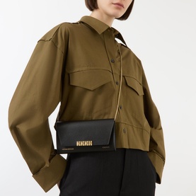 Chain-Detail Wallet Clutch