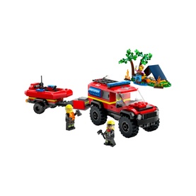 City 4x4 Fire Truck with Rescue Boat