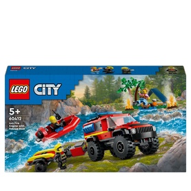 City 4x4 Fire Truck with Rescue Boat