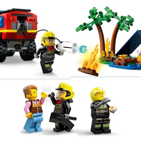 City 4x4 Fire Truck with Rescue Boat