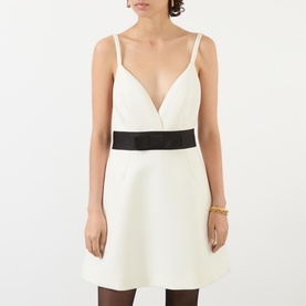 Bow-Detail Mini Dress