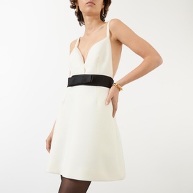 Bow-Detail Mini Dress