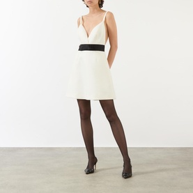 Bow-Detail Mini Dress