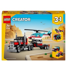 Creator 3in1 Flatbed Truck with Helicopter Building Set