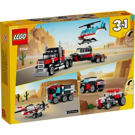 Creator 3in1 Flatbed Truck with Helicopter Building Set