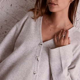 Asymmetric Button Placket Cardigan