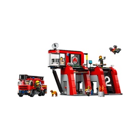 Fire Station with Fire Truck