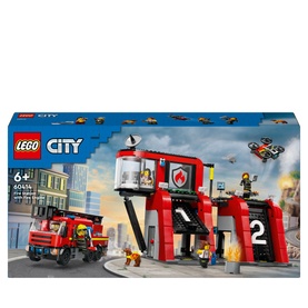Fire Station with Fire Truck
