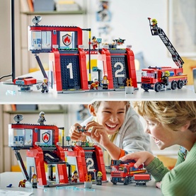 Fire Station with Fire Truck