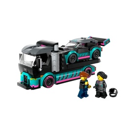 Race Car and Car Carrier Truck