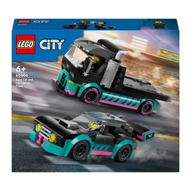 Race Car and Car Carrier Truck