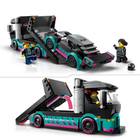 Race Car and Car Carrier Truck