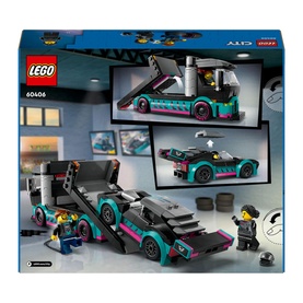 Race Car and Car Carrier Truck