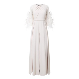 Feather-Embellished Jumpsuit