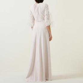 Feather-Embellished Jumpsuit