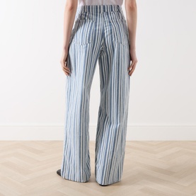 Nanny Striped Wide-Leg Trousers