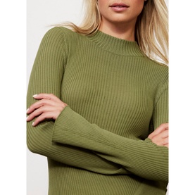 Ribbed Ruffle Dress
