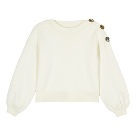 Mateo Buttoned Shoulder Sweater