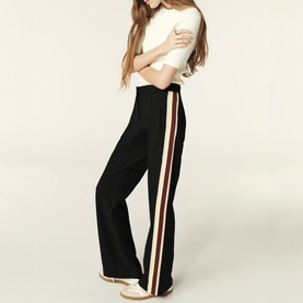 Soda Side-Striped Straight-Leg Trousers