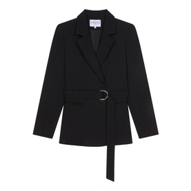 Single-Breasted Belted Blazer