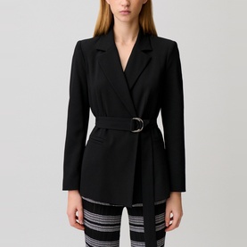 Single-Breasted Belted Blazer