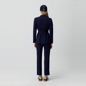 Single-Breasted Belted Blazer