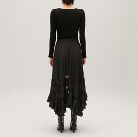 Asymmetrical Pleated Skirt