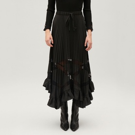 Asymmetrical Pleated Skirt