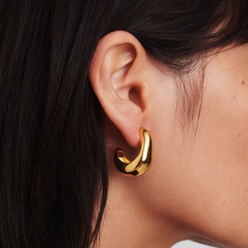 Dome Medium Hoop Earrings