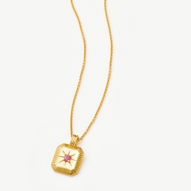 July Birthstone Pendant Necklace