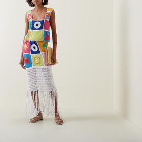 Crochet Patchwork Tassel Skirt