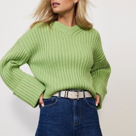 Chunky Knit Ribbed Sweater