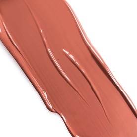 DIOR Rouge Dior Couture Lipstick Satin formula swatch in warm nude-pink tone, showing glossy creamy texture