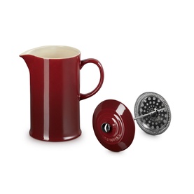Stoneware Cafetiere With Metal Press 1L