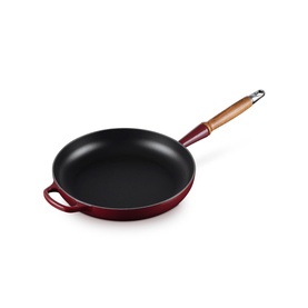 Signature Cast Iron Frying Pan With Wooden Handle 28cm