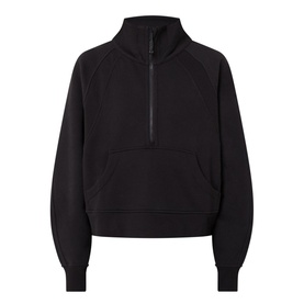 Scuba Oversized Funnel-Neck Half Zip Sweatshirt