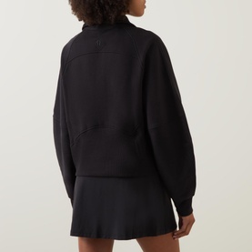 Scuba Oversized Funnel-Neck Half Zip Sweatshirt
